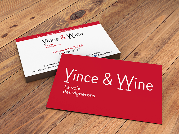Identité visuelle Vince &amp; Wine