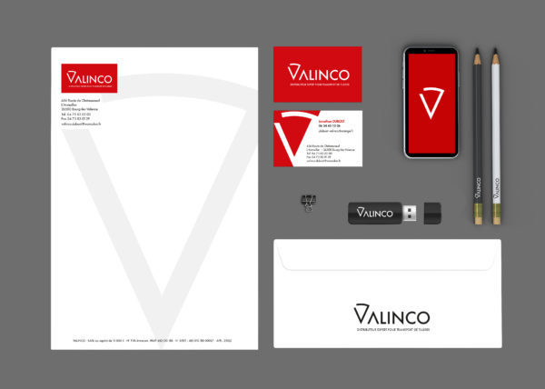 Refonte du logo, cartes de visite VALINCO